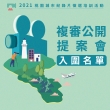 複審公開提案會入圍名單公布